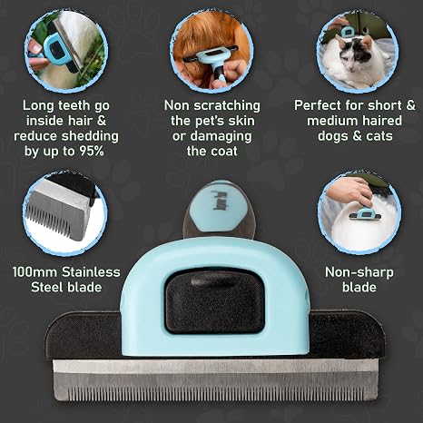 Maxpower Planet Deshedding Tool for Dogs & Cats – Undercoat Rake