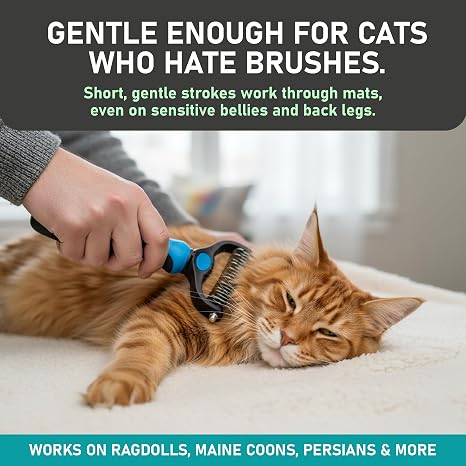 Maxpower Planet 2-in-1 Dog & Cat Grooming Rake – Dematting & Deshedding