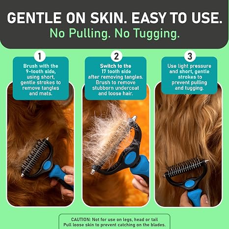 Maxpower Planet 2-in-1 Dog & Cat Grooming Rake – Dematting & Deshedding