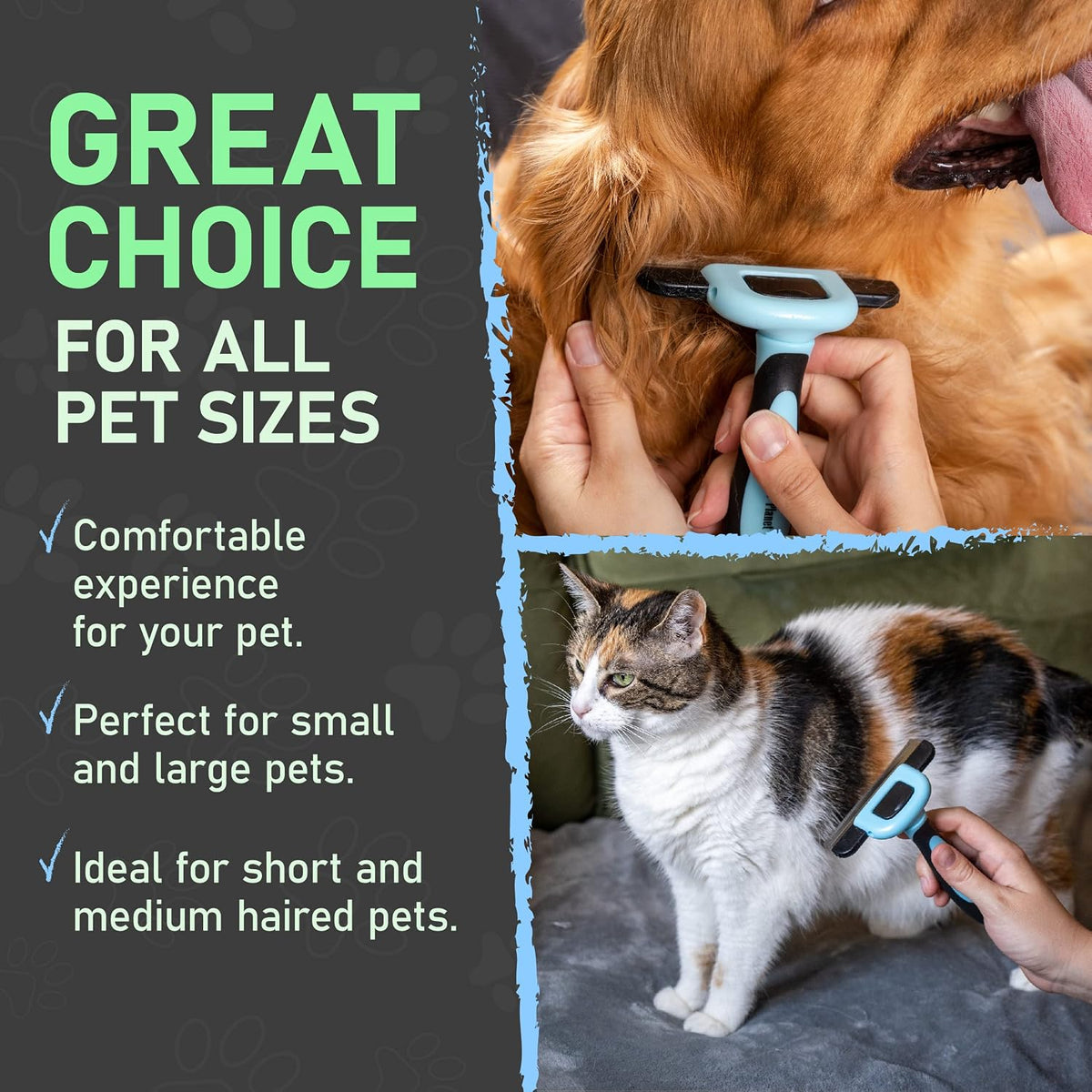 Maxpower Planet Deshedding Tool for Dogs & Cats – Undercoat Rake
